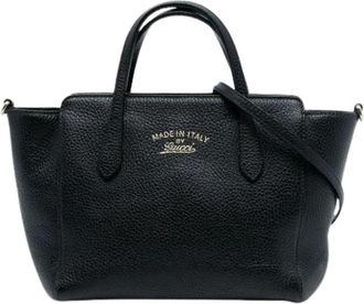 Gucci Pre-owned Handbags, female, Black, Size: ONE SIZE Pre-owned Mini Swing Satchel