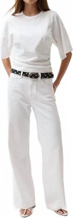Pistola Denim Jaydn Low Slung Palazzo Jeans In White