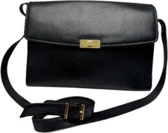 Givenchy Pre-owned Leren Crossbody Tas - Dames - Vintage Schoudertas - Zwart - ONE Size - Leer - Vintage