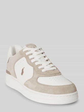 Polo Ralph Lauren Low Top Sneaker aus echtem Leder in Beige, Gr&ouml;&szlig;e 40