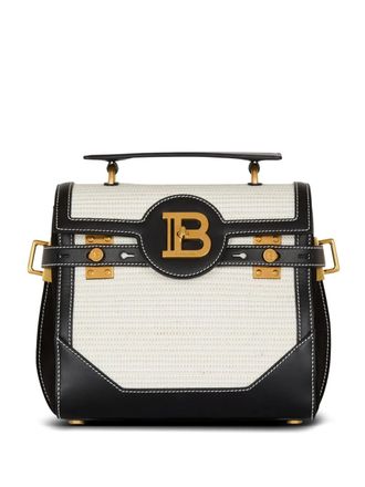Balmain B-Buzz 23 tote bag - women - Polyamide/Cotton/Leather - One Size - Neutrals