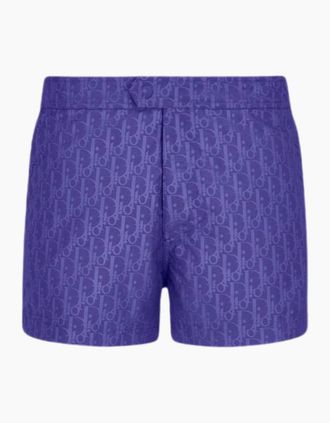 Dior Mens Dior Oblique Swim Shorts Blue - Size: 33/32/32