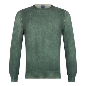 Fedeli Truien & Vesten, Heren, Groen, M, Kasjmier, Argentina Cashmere Crewneck