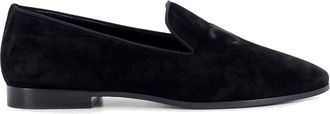 Celine Celine fluwelen loafers met geborduurd triomphe-logo