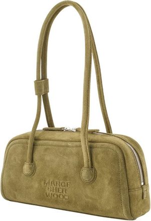 Marge Sherwood Womens Soft Boston Ew Shoulder Bag - Margesherwood Leather Khaki Cowhide Shoulder-Hobo-Bags