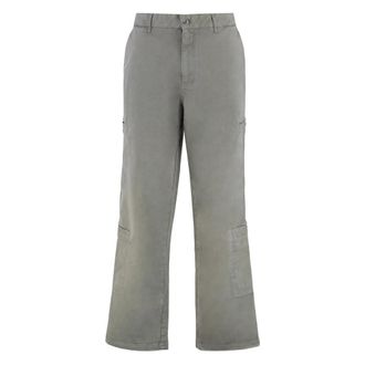 Represent Wide Trousers, male, Gray, Size: XL Wide Cotton Trousers