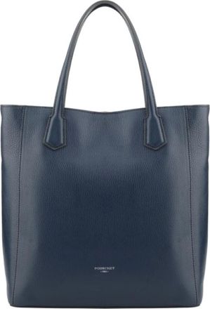 Pourchet Tassen, Dames, Blauw, ONE Size, Leer, Corso Tote Bag