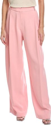 Oscar De La Renta Wide Leg Silk-Blend Georgette Pant