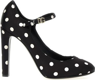 Dolce & Gabbana BlackWhite Mary Jane Sharon Pumps