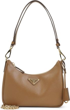 Prada Brown Logo Shoulder Bag