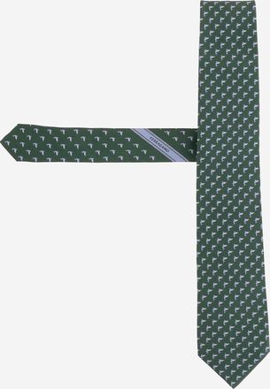 Ferragamo Mens Silk Tie Green Ties & Bow