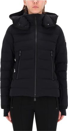 Moncler Dames, Jassen, Zwart, Maat: XS Leer