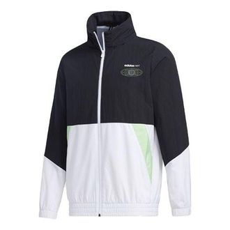 adidas neo M Egame Wb Sports Colorblock hooded Windbreaker Jacket Black White Colorblock GL7187