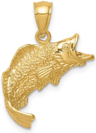 Diamond2Deal 14k Yellow Gold Fish Pendant