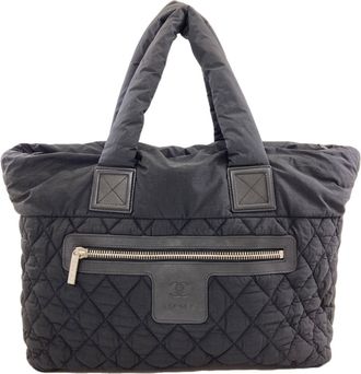 Chanel Black Nylon Tote Bag (Pre-Owned)