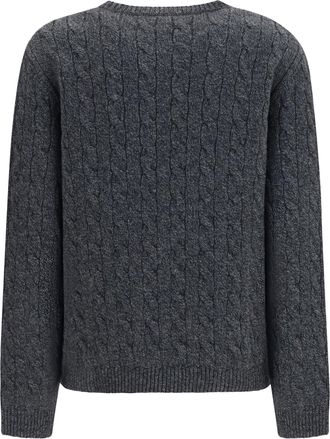 Valentino Womens Sweater Virgin Wool Anthracite Melange Merino (ovis Aries)