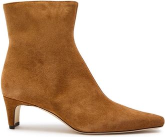 Staud Wally Suede Ankle Boots - Tan - 38 (IT38/ UK5)