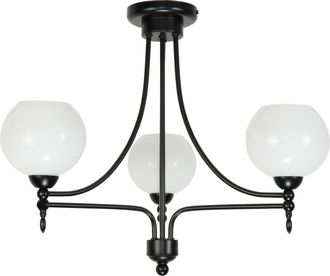 OEM L&aacute;mpara De Techo Colgante Blanca Con Pantalla Negra Boris 14-712