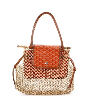 Goyard Aligre Bag Raffia Net with Coated Canvas