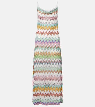 Missoni Zigzag lam&eacute; maxi dress
