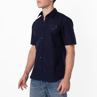 Burberry EKD Short-Sleeved Cotton Shirt, Size XX-Small