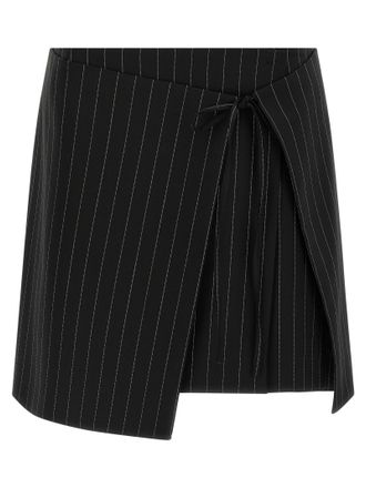 Sportmax Black Virgin Wool Long Womens Skirt