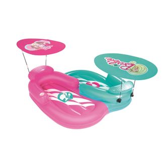 Bestway Materassino Gonfiabile Doble Bestway Barbie Parasol 178x170 Cm Set Due Materassini