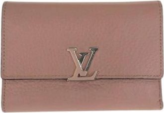 Louis Vuitton Pre-owned Portefeuille Capucines Compact Lederen Portemonnee - Dames - Vintage Accessoires - Roze - ONE Size - Leer - Vintage