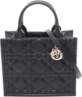 Dior Pre-owned Book Tote Leren Tote Tas - Dames - Vintage Handtas - Zwart - ONE Size - Leer - Vintage