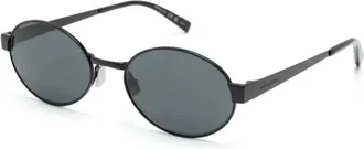 Saint Laurent Eyewear SL692 Oval Metal Frame Sunglasses - Black