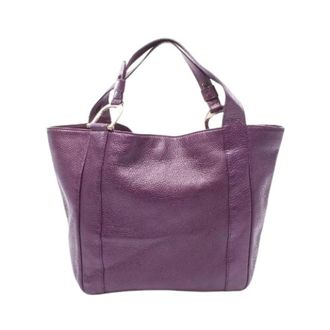 Gucci Pre-owned Handbags, female, Purple, Size: ONE SIZE Pre-owned Greenwich Leather Tote Bag