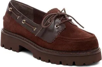 Kelsi Dagger Jerry Lace-Up Boat Shoe in Warm Brown at Nordstrom, Size 5.5