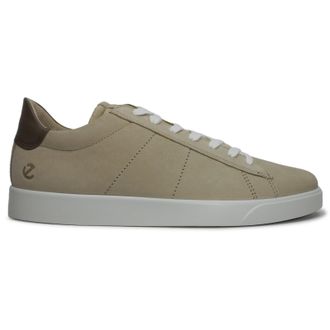 Ecco Ecco Street Lite Leather Mens Lace Up Trainers - Sand Nutmeg Brown - Size:UK 9-9.5