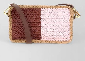Marni raffia crossbody bag rectangular shape strap