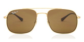 Ray-Ban RB3595 Polarized 901383 Mens Sunglasses Gold Size 59