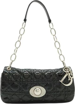 Dior Pre-owned Leather Shoulder Bag - Dames - Vintage Schoudertas - Zwart - ONE Size - Leer - Vintage