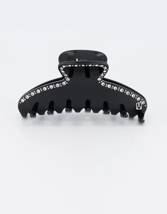 Alexandre de Paris Acetate And Strass Saint Germains Claw Clip in Black at Nordstrom