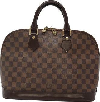 Louis Vuitton Alma Brown Canvas Handbag (Pre-Owned)