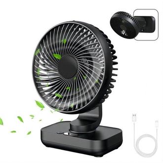 OEM Mini Ventilador Usb Port&aacute;til - 4000 Mah - 4 Velocidades - Ajustable 360&deg; - Silencioso (negro)