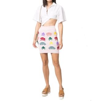 Stella McCartney Womens Multicolor Cotton Mini Skirt