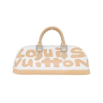 Louis Vuitton Pre-owned Graffiti Alma Horizontal Coated Calf Bag - Dames - Pre-owned - Beige - Maat: ONE Size Leer