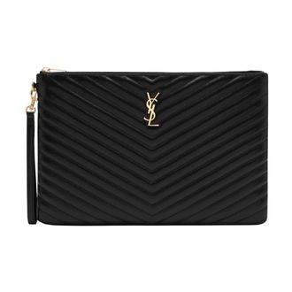 Saint Laurent Dames, Tassen, Zwart, Maat: ONE Size Katoen