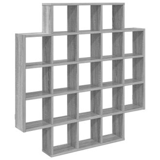 vidaXL Estante De Pared Sonoma Gris 100 X 13 X 100 Cm Vidaxl
