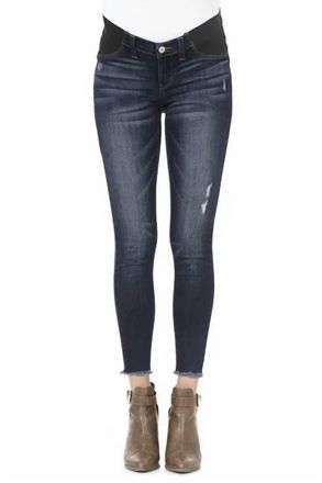 Kancan Baby Maternity Jeans In Dark Stone Wash