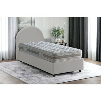 Dmora Dmora - Cama Individual Ddurs, Cama Contenedor Con Tapizado En Ecopiel, 100% Made In Italy, Apertura Lateral, Adecuado Para Colch&oacute;n 80x190 Cm, T&oacute;rtola