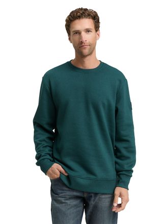 Tom Tailor Sweatshirt TOM TAILOR, Herren, Gr. 3XL, gr&uuml;n (jasper gr&uuml;n navy structure), Sweatware, Obermaterial: 60% Baumwolle, 40% Polyester, unifarben, regular f
