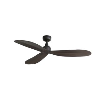 Faro Barcelona Ventilador sin luz abs marr&oacute;n oscuro 129x129x28 cm