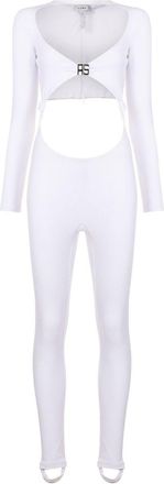 Amir Slama cut-out detail jumpsuit - women - Polyimide/Elastane - GG - White
