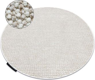 RugsX Rugsx - Carpet casablanca loop circle white / beige loop, soft beige round 200 cm