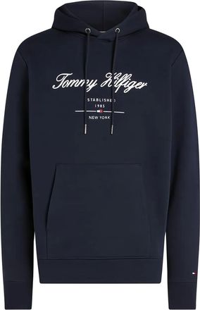 Tommy Hilfiger Felpa con cappuccio e logo - Blu